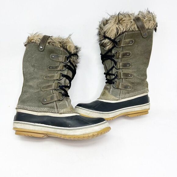 Sorel Womens Joan of Arctic 4241-K1371 Green Mid Calf Winter Boots Size US 7.5 - Picture 2 of 7